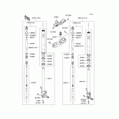 Схема вузла: Вилка передньої осі для Kawasaki ZX1000 Ninja ZX-10R