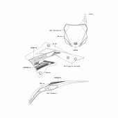 Схема вузла: Decals(fef) для Kawasaki KX450 KX450F