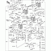 Схема узла: Карбюратор(1/3) для Kawasaki ZX750 ZXR750