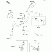 Схема вузла: Кермо & Пульт управління кермовим для Kawasaki VN1500 VN1500 Classic