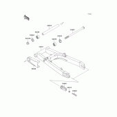 Схема узла: Задний рычаг (Маятник) для Kawasaki EX250 Ninja 250