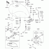 Схема узла: Топливный бак(1/2)(er500-a2/a3) для Kawasaki ER500 ER-5