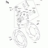 Схема вузла: Front caliper для Kawasaki EX500 GPZ500S