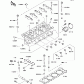 Схема вузла: Головка циліндра для Kawasaki ZX750 ZXR750