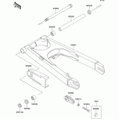 Схема вузла: Swing arm для Kawasaki EX500 GPZ500S