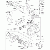 Схема узла: Воздушный фильтр для Kawasaki ZR1200 ZRX1200