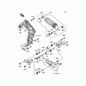 Схема вузла: Підвіска/задній амортизатор для Kawasaki ZR1000 Z1000 ABS