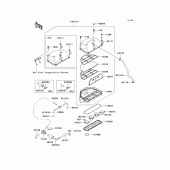 Схема узла: Воздушный фильтр для Kawasaki ZX600 Ninja ZX-6