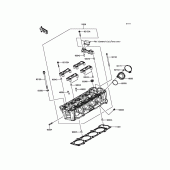 Схема вузла: Головка циліндра для Kawasaki KLZ1000 Versys 1000 LT