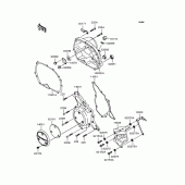 Схема вузла: Кришка двигуна для Kawasaki KL110 KSR