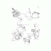 Схема узла: Система впуска для Kawasaki KLX250 D-Tracker X