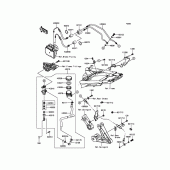 Схема вузла: Задній гальмівний циліндр для Kawasaki ZG1400 1400GTR ABS