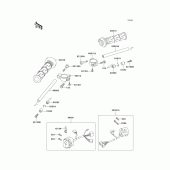Схема узла: Руль & Пульт управления рулевой для Kawasaki ZX750 Ninja ZX-7R