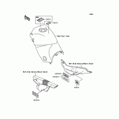 Схема вузла: Інформаційні наклейки для Kawasaki KLE500