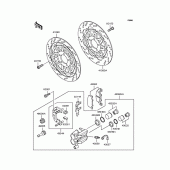 Схема вузла: Переднє гальмо для Kawasaki ZR750 Zephyr