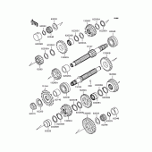 Схема вузла: Трансмісія для Kawasaki ZR750 Zephyr