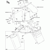 Схема узла: Fenders(1/2) для Kawasaki ZX900 Ninja ZX-9R