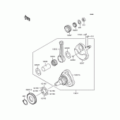 Схема узла: Коленчатый вал для Kawasaki BJ250 Estrella