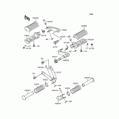 Схема узла: Подножки для Kawasaki BJ250 Estrella