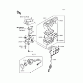 Схема узла: Панель приборов (H6F) для Kawasaki KLX250 KLX250