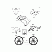 Схема вузла: Decals(Red) для Kawasaki EX650 ER-6F ABS