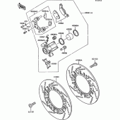 Схема вузла: Front brake(zg1000-a7) для Kawasaki ZG1000 1000GTR