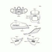 Схема узла: Наклейки (Green Lime) для Kawasaki ZR400 ZRX