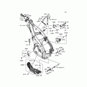 Схема вузла: Кріплення двигуна для Kawasaki KX250/KX252 KX250F