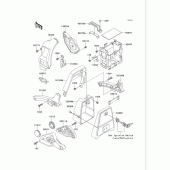 Схема вузла: Кріплення двигуна для Kawasaki VN750 Vulcan 750