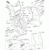 Схема вузла: Cowling lowers(zx1100-e1) для Kawasaki ZX1100 GPZ1100