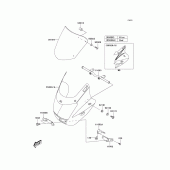 Схема узла: Облицовочные элементы для Kawasaki BR125 Bajaj Wind