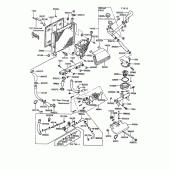Схема вузла: Радіатор (1/3) для Kawasaki ZG1000 1000GTR