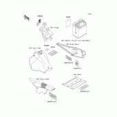 Схема вузла: Інформаційні наклейки для Kawasaki KL650 KL650 Tengal