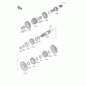 Схема вузла: Трансмісія для Kawasaki VN750 Vulcan 750