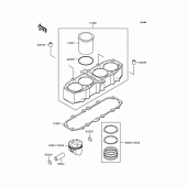 Схема вузла: Циліндр & Поршень для Kawasaki ZX400 ZZR400