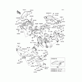 Схема вузла: Облицювальні елементи для Kawasaki KLE650 Versys 650 ABS