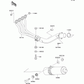 Схема узла: Выхлопная система (s) для Kawasaki ZX600 Ninja ZX-6R