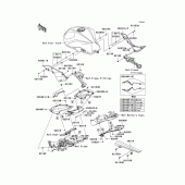 Схема узла: Крышка боковая/защита цепи для Kawasaki ZR750 Z750