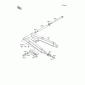 Схема узла: Задний рычаг (Маятник) для Kawasaki ZX600 GPX600R