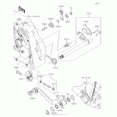 Схема узла: Переключатель передач для Kawasaki KLX140 KLX140L