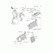 Схема вузла: Радіатор для Kawasaki EX650 Ninja 650