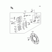 Схема узла: Передний тормоз для Kawasaki KLX250 KLX250