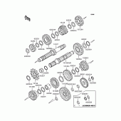 Схема вузла: Трансмісія для Kawasaki KLX250 KLX250ES