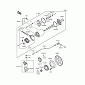 Схема вузла: Стартер електричний & Заженуть стартер для Kawasaki VN400 Vulcan II
