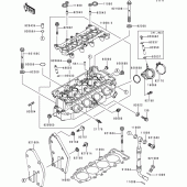 Схема вузла: Cylinder head(1/2) для Kawasaki ZX600 Ninja ZX-6R