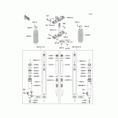 Схема вузла: Передня вилка(1/2) для Kawasaki KL650 KLR650