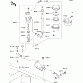 Схема узла: Задний тормозной цилиндр для Kawasaki ZR750 Z750S