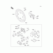 Схема узла: Задний тормоз для Kawasaki ZX1200 Ninja ZX-12R