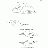 Схема вузла: Decals(black)(blue)(c7f) для Kawasaki ZR1000 Z1000 ABS