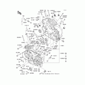 Схема вузла: Картер двигуна (1/2) для Kawasaki VN1500 Vulcan 1500 Classic FI